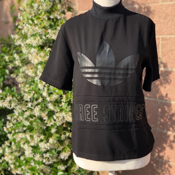 Adidas Black Short Sleeve Tee Turtleneck - Picture 4 of 9